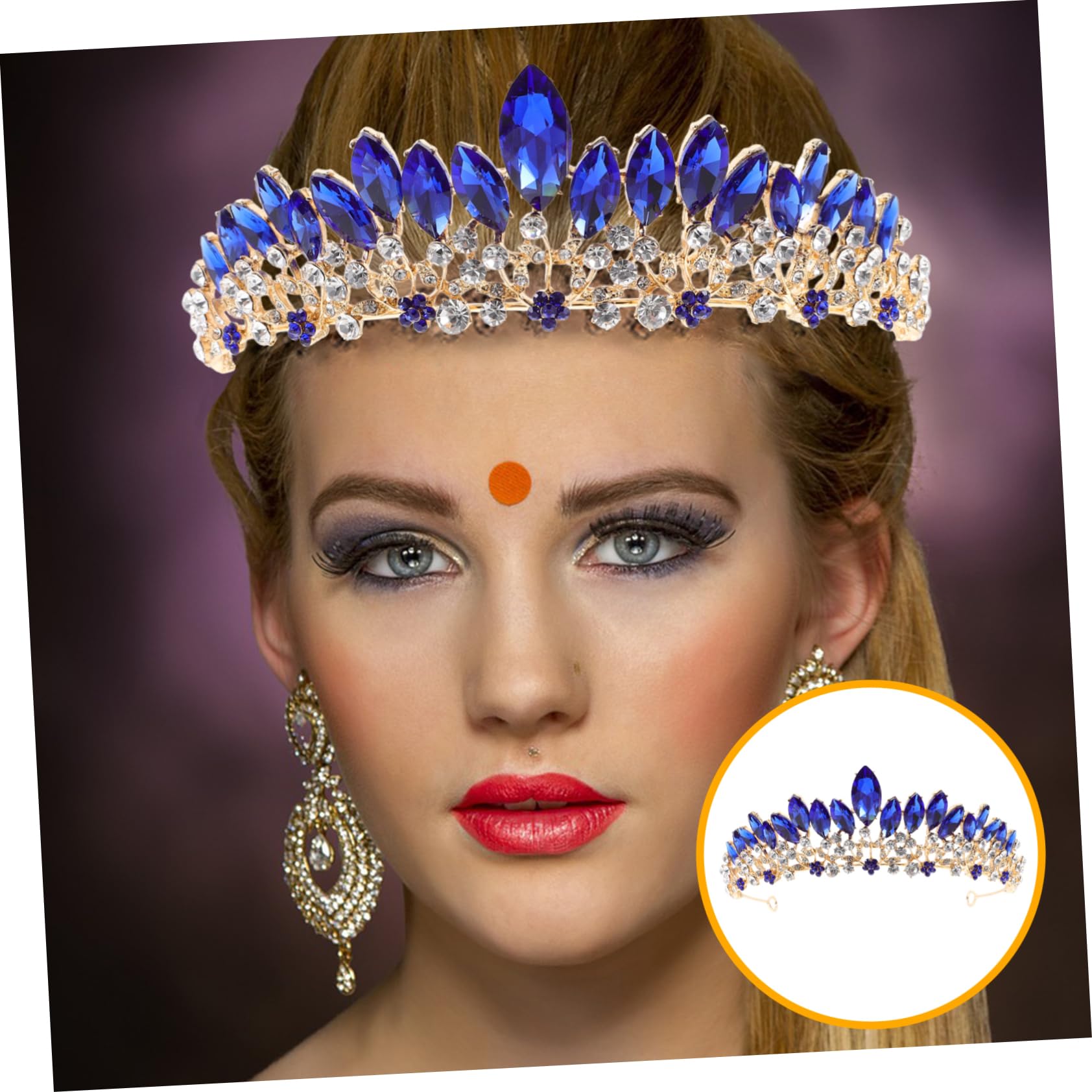 Sparkling Rhinestone Tiara Crown for Bride Wedding Bridal – Elegant Flower Crown Headpiece for Bridal Shower, Bachelorette Party & Special Occasions