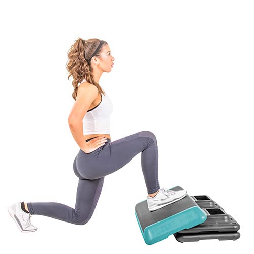 Original Aerobic Stepper Platform with 4 Adjustable Risers - Home Gym & Fitness Equipment for Cardio Workouts, Step Training, and Indoor Exercise - Perfect for Home Workouts, Aerobic Classes, and Stair Climbing Training