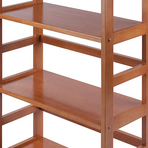 Winsome Wood Studio Shelving Unit - Honey Finish, 3-Tier Storage Shelf for Home Office, Living Room, or Bedroom Organization