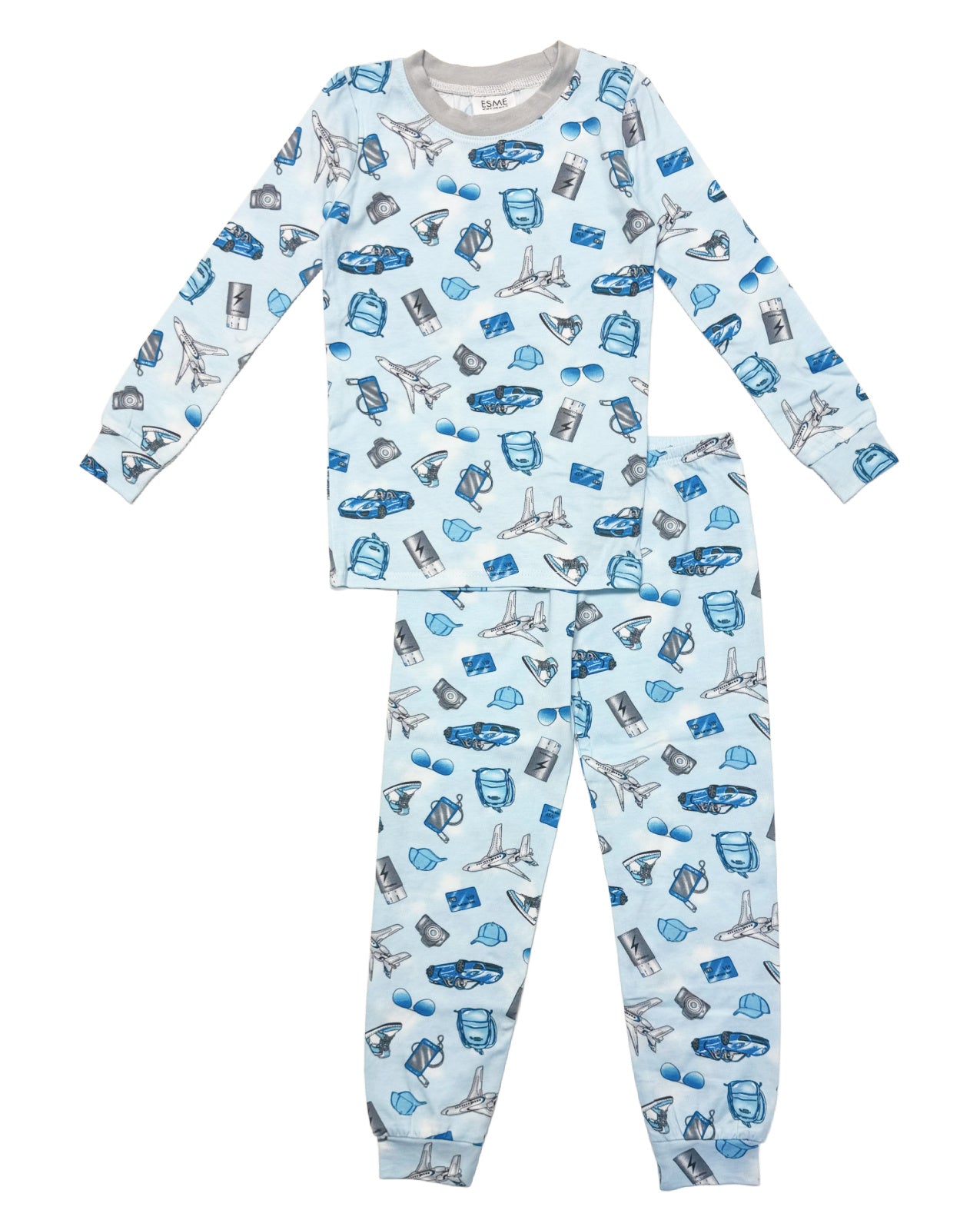 Blue Jetset Full Length Set - Stylish Matching Outfit for Women | Perfect for Travel, Vacations & Casual Wear