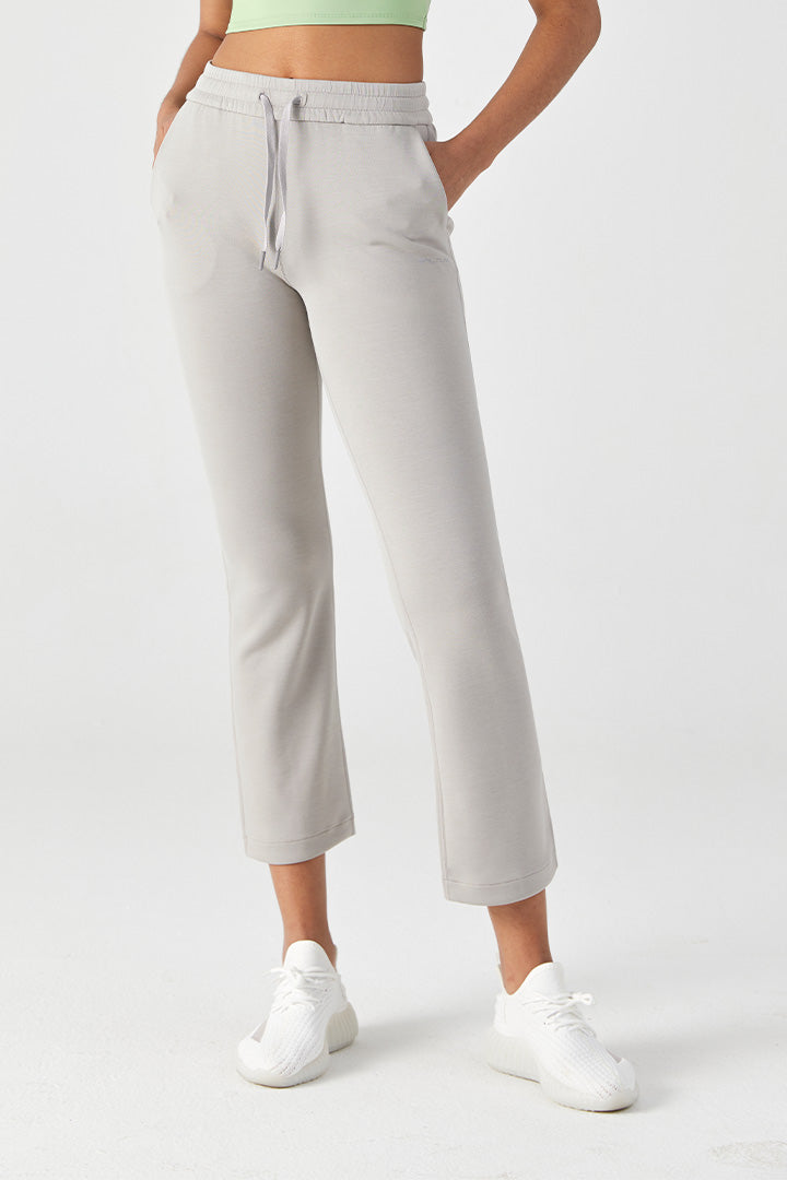 Saltum AeroChic™ High Rise Yoga Pants for Women - Breathable, Stretchy & Comfortable Workout Leggings - Stone Grey - Perfect for Yoga, Gym & Lounge Wear