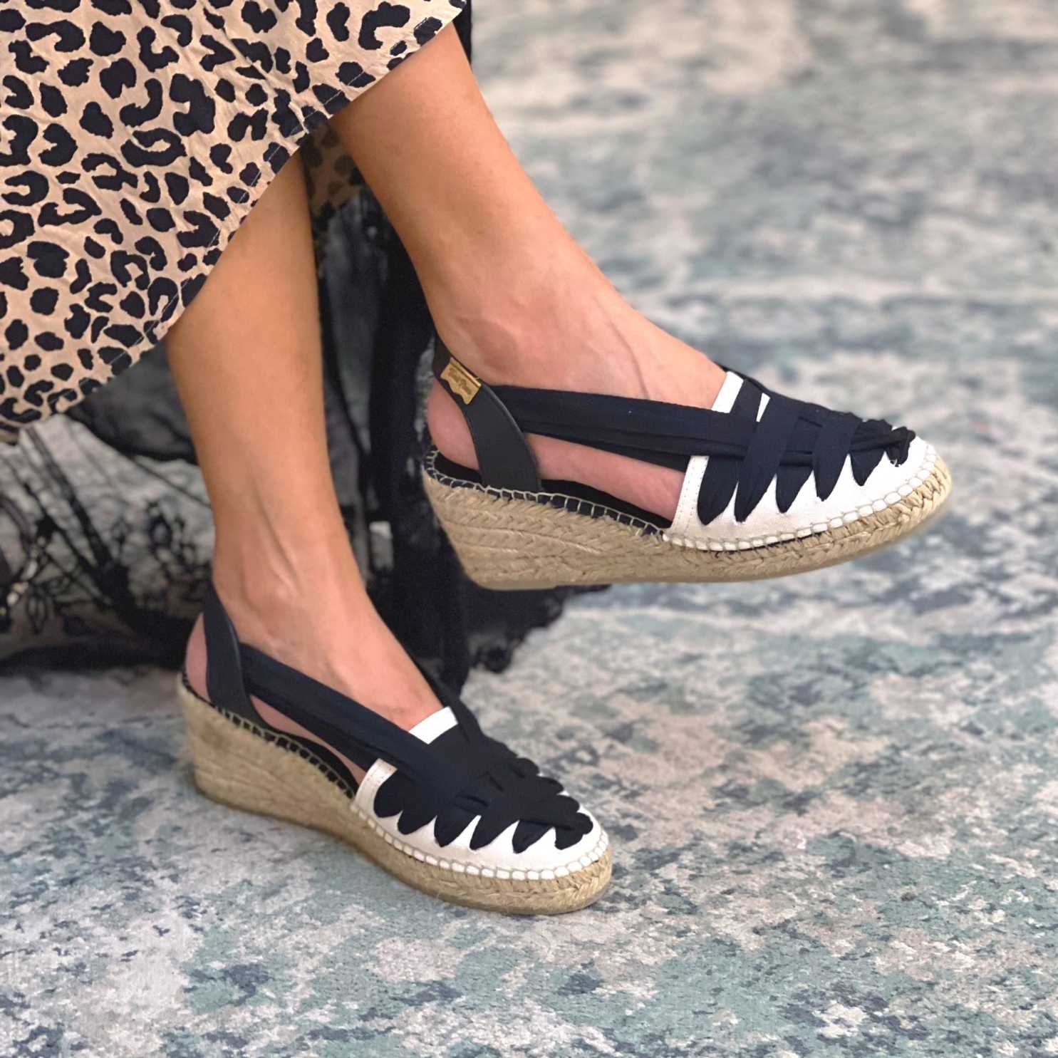 Women's Multicolor Cotton Blend Wedge Espadrilles - Comfortable Summer Casual Shoes for Beach, Vacation & Outdoor Activities | Tracy CU