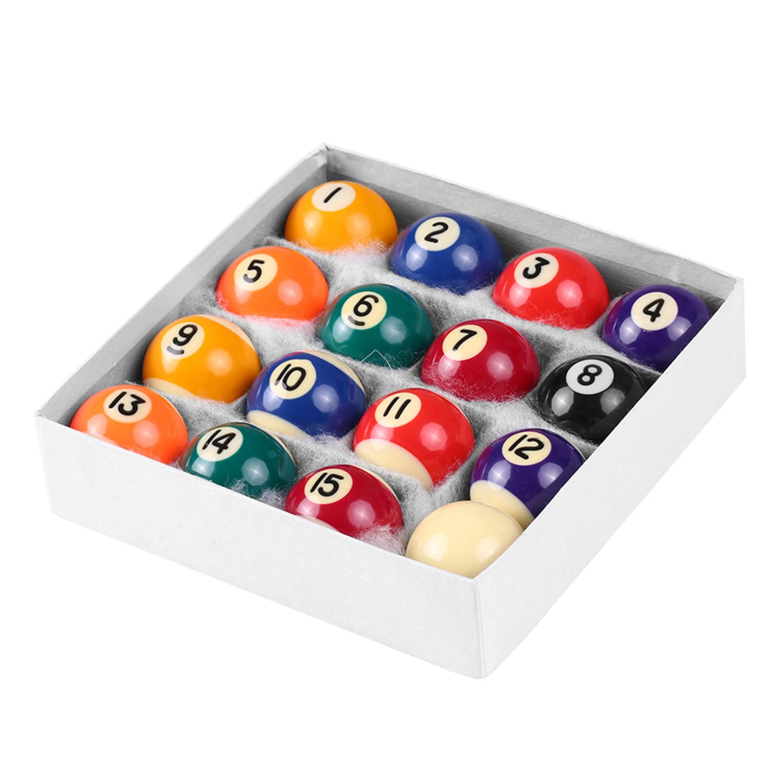 16Pcs Mini Tabletop Pool Table Set with Cues - 0.98/1.25/1.49 Inch Balls for Kids & Adults - Perfect for Home, Office, Game Room & Party Entertainment