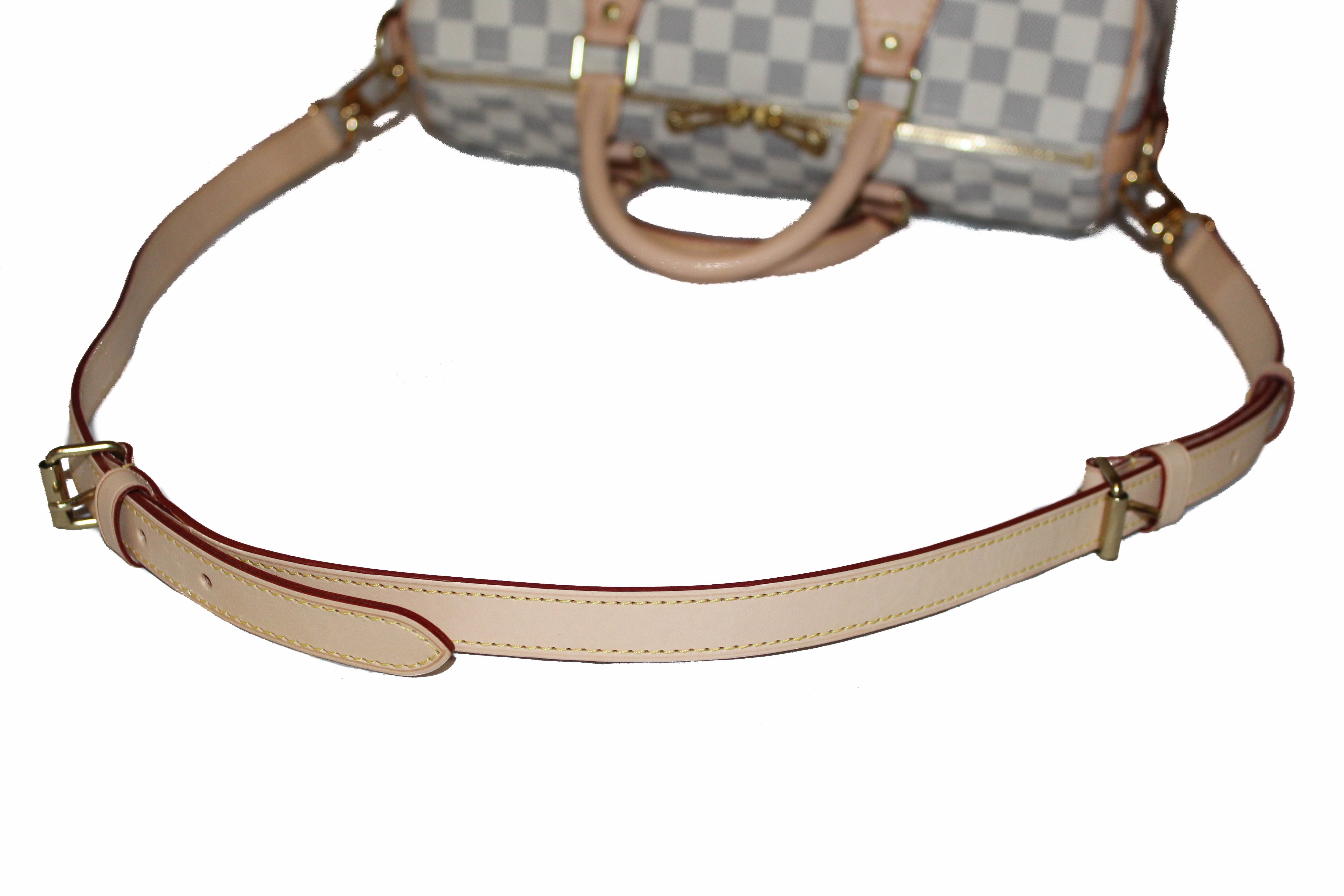 Authentic Louis Vuitton Damier Azur Speedy 30 Bandouliere Crossbody Bag - Luxury Designer Handbag for Women, Perfect for Work, Travel & Everyday Use