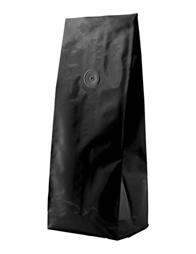 Premium Matte Black Side Gusseted Coffee Bags with Valve - 2 LB Capacity (Pack of 100) | Ideal for Fresh Roasted Coffee Beans, Whole Beans & Ground Coffee Storage | Perfect for Coffee Shops, Roasters & Home Brewing