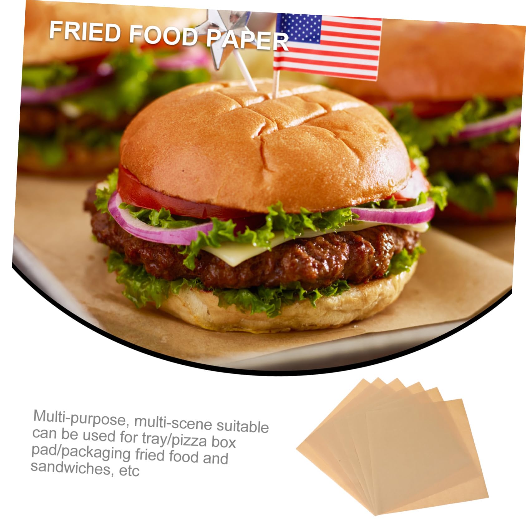 400 Pcs Disposable Greaseproof Sandwich Wrappers - Bulk Food Wrap Paper for Parties, BBQ, Fried Chicken & Picnics | Eco-Friendly Baking & Serving Paper for Restaurants, Cafes & Home Use