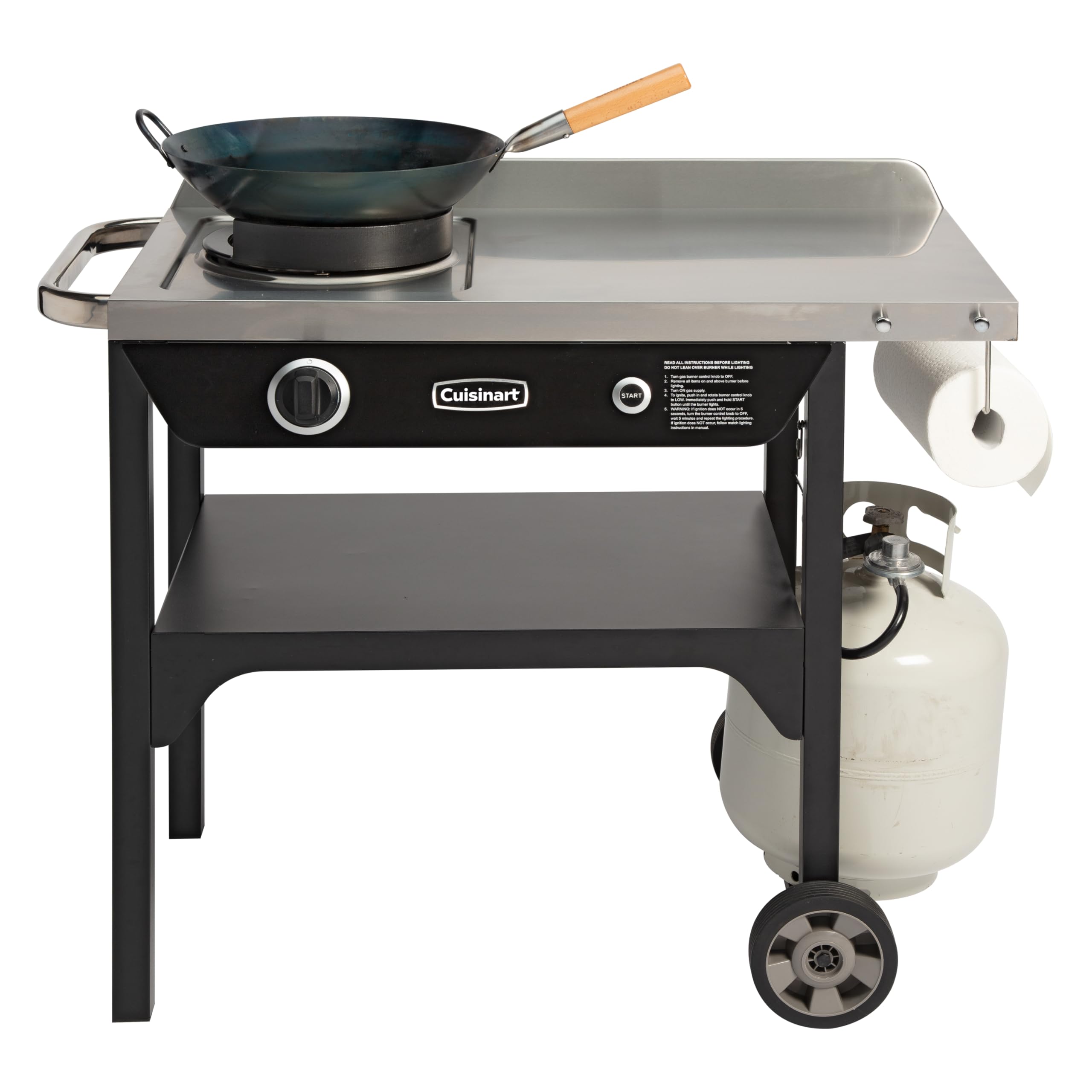 Cuisinart Outdoor Wok Station - 50,000 BTU High-Power Propane Burner with 14