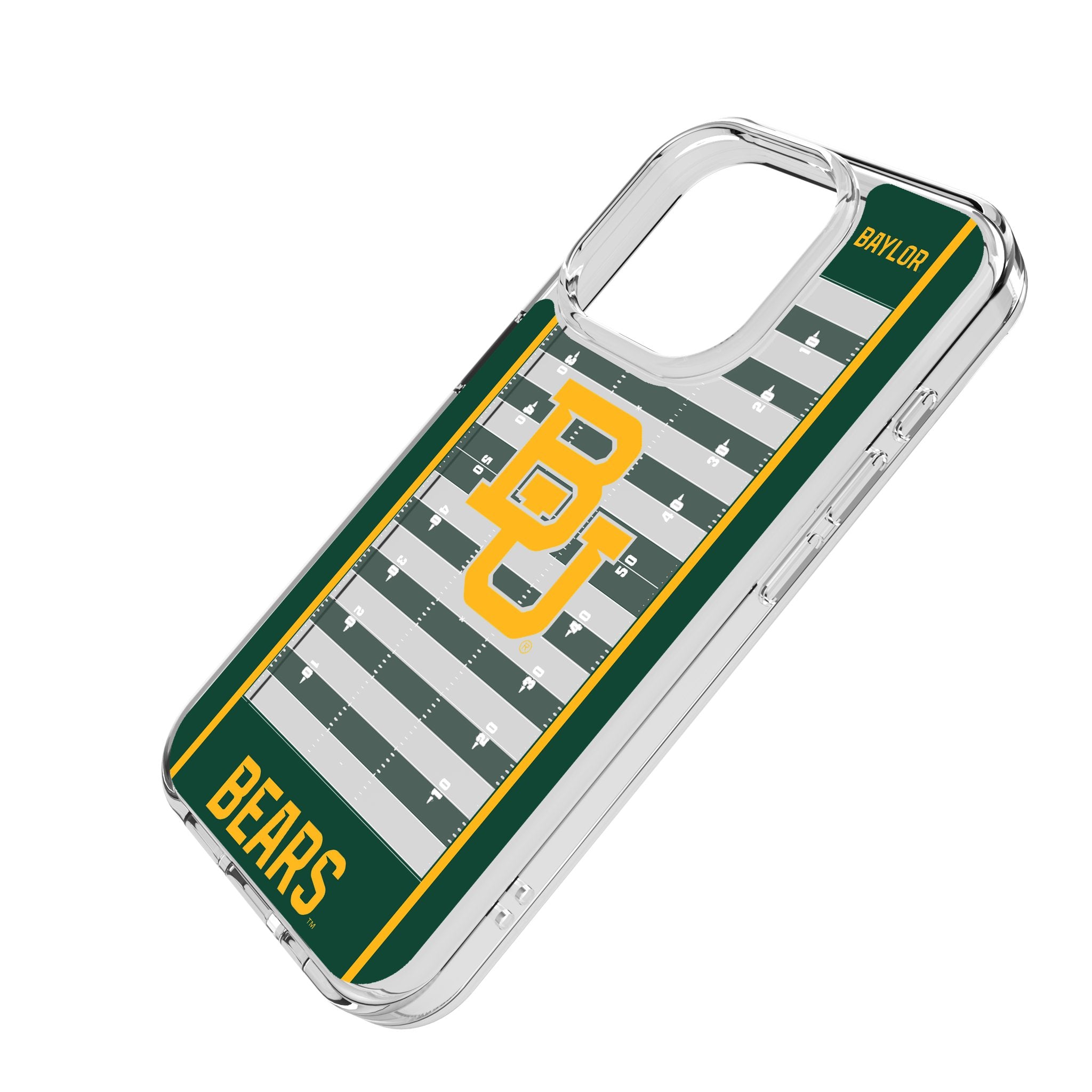 Baylor University Bears Field Clear iPhone Case for Apple iPhone 13/14/15 - Slim Protective Cover for School, Game Day & Fan Showcase