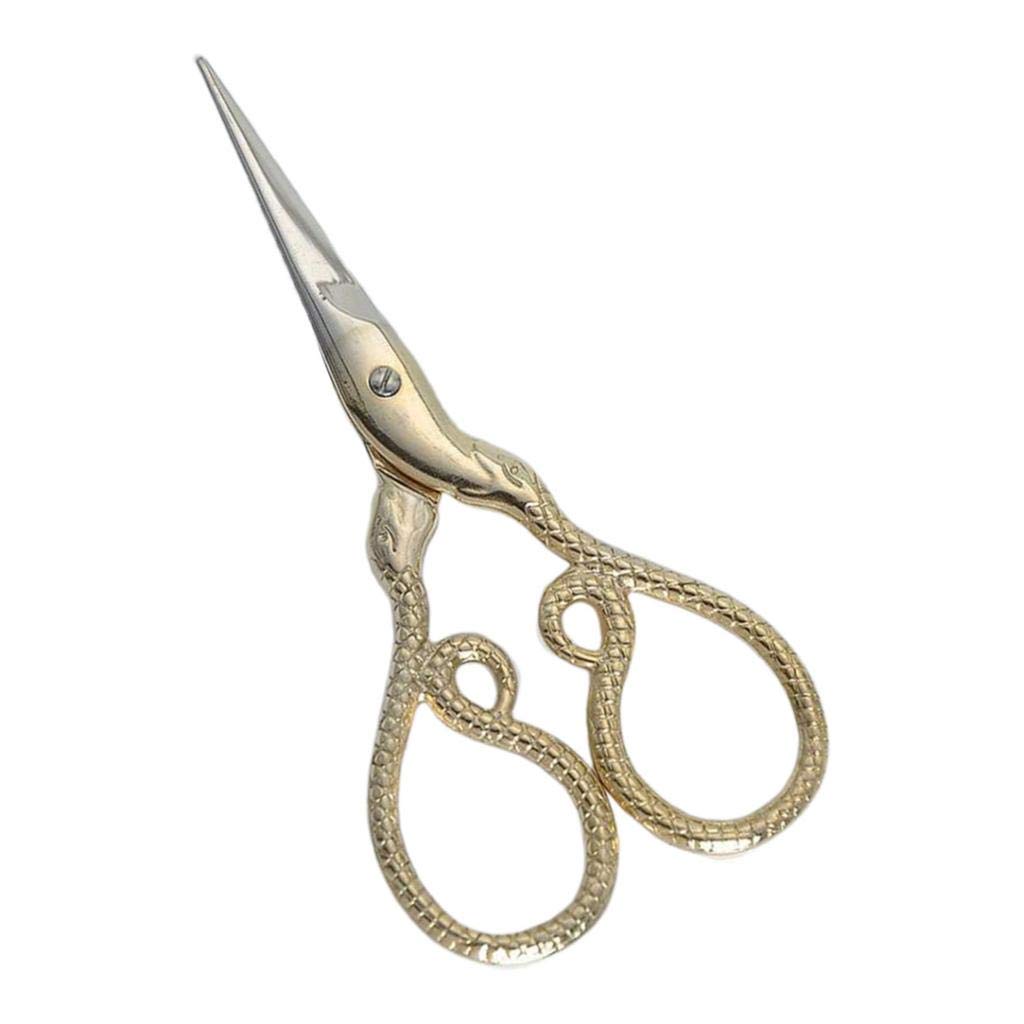Premium Stainless Steel Embroidery Scissors with Golden Handle - Perfect for Sewing, Quilting, and Crafting Projects
