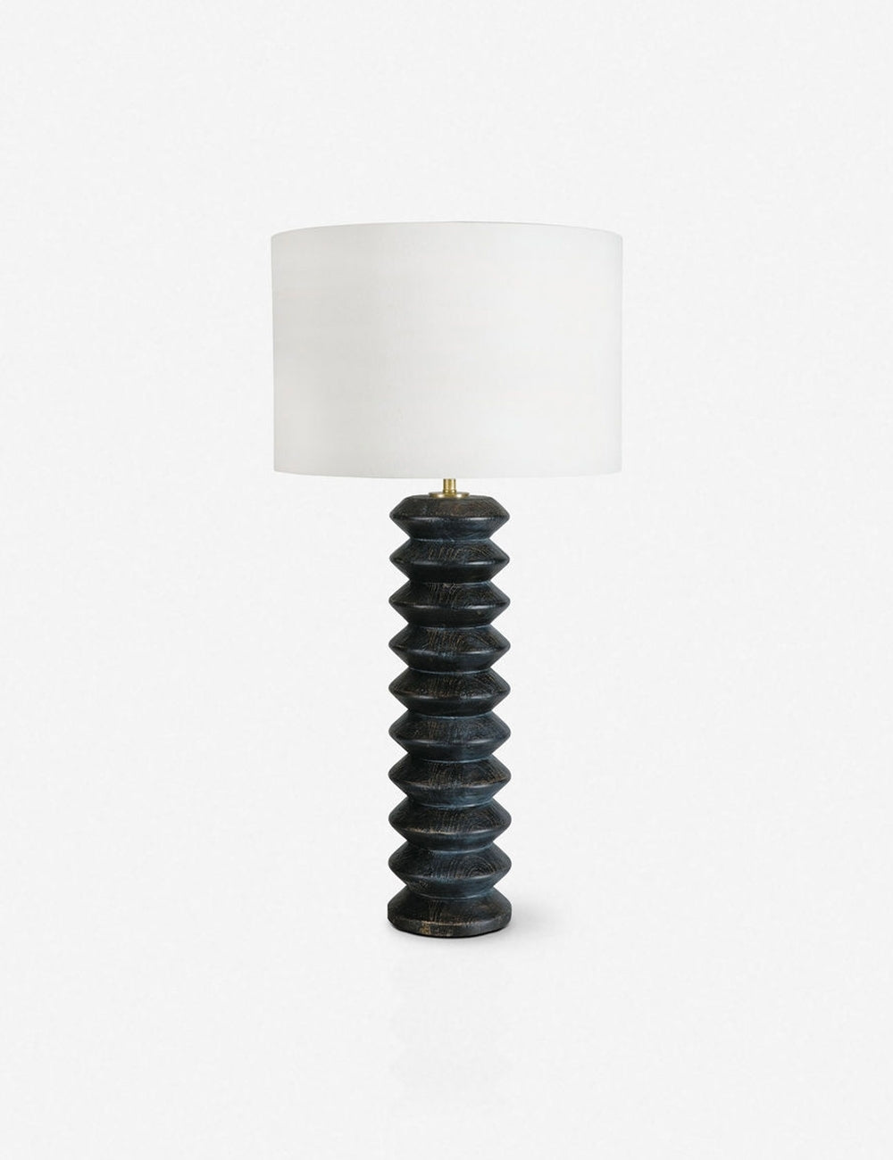 Regina Andrews Accordion Table Lamp - Stylish Ebony Finish for Living Room, Bedroom, or Office Decor