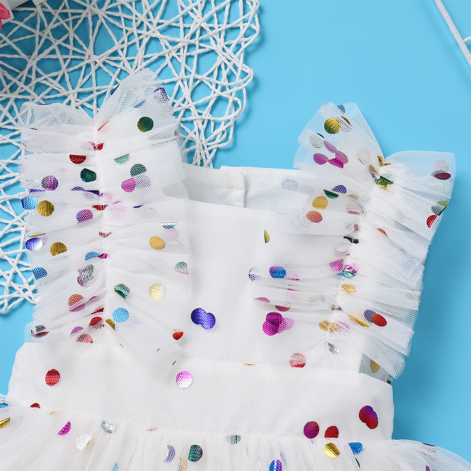 Adorable Baby Girls 1st Birthday Outfit - Dotted Reindeer Romper with Tutu Skirt for Christmas, Wedding & Photoshoot | Cute Holiday Party Dress for Toddlers