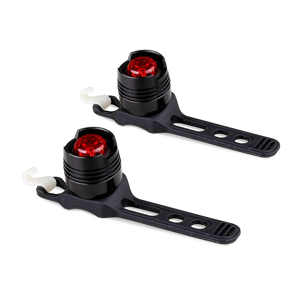 Waterproof Rear Bike LED Tail Light - Bright Safety Warning Light for Bicycles & Helmets - 2 Pack - Perfect for Night Cycling, Commuting & Outdoor Adventures