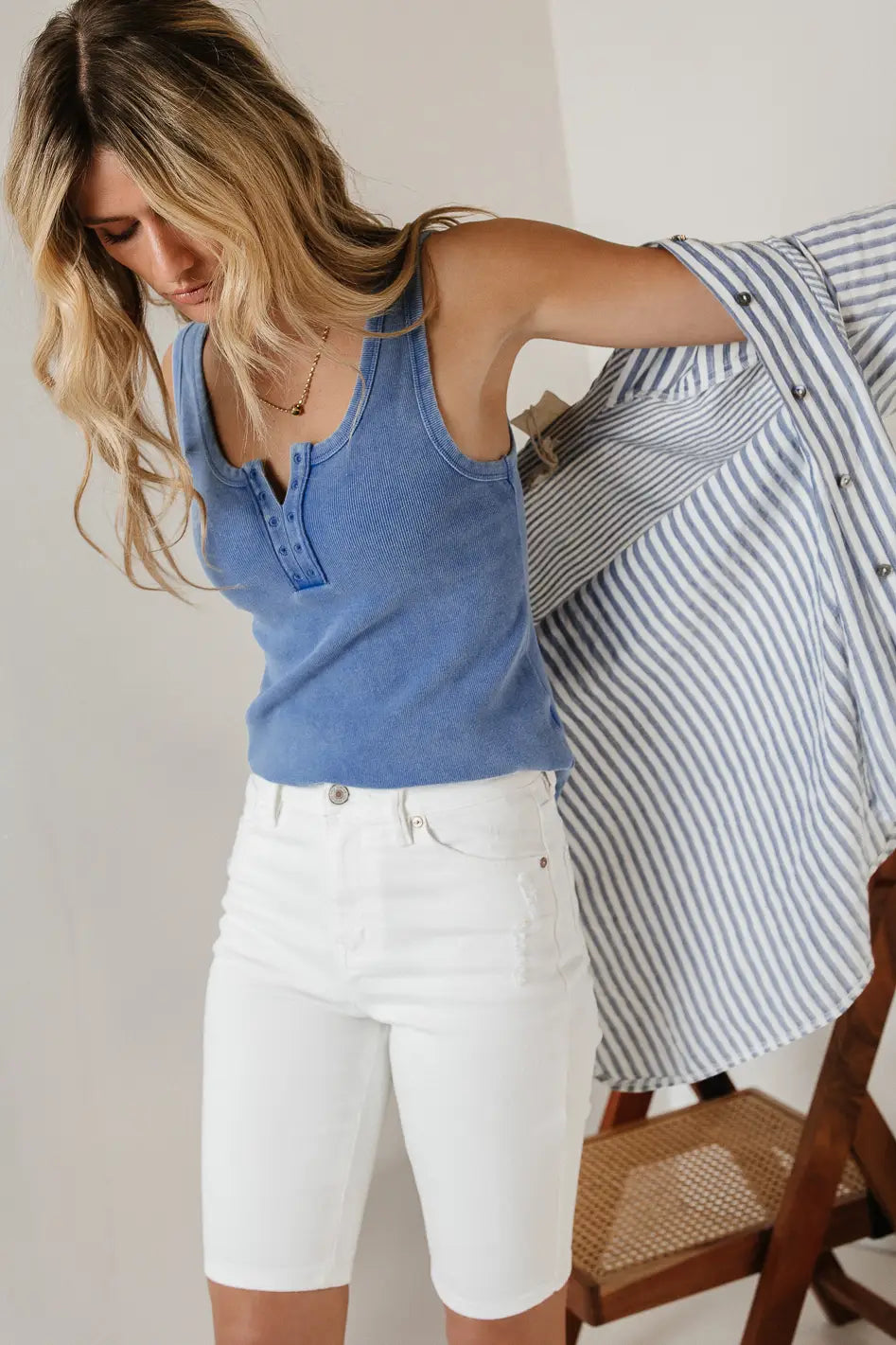 Miley Bermuda Shorts for Women - White Cotton Summer Shorts | Casual Comfort & Stylish Fit | Perfect for Beach, Vacation & Everyday Wear