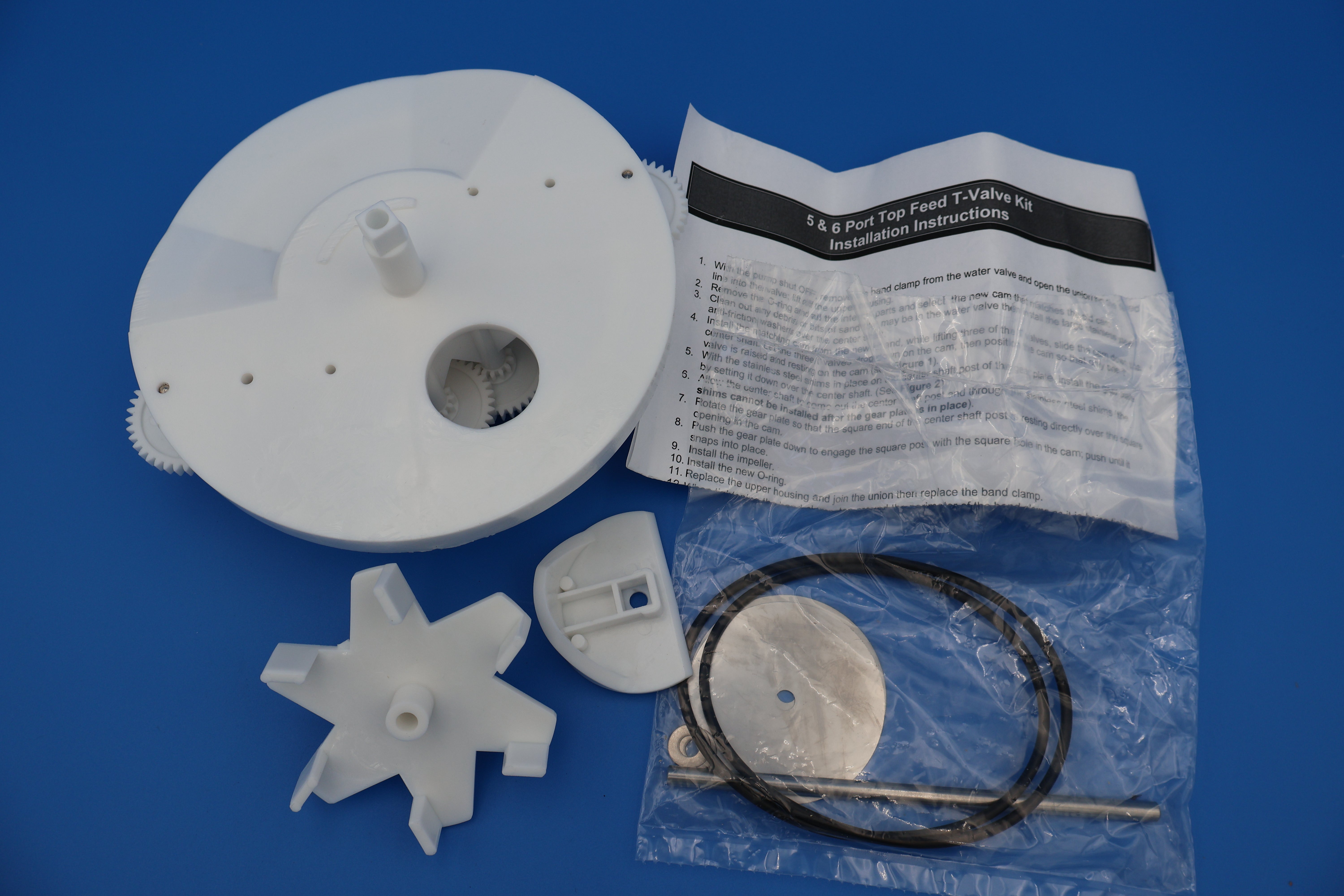 **Pentair In Floor (A&A) Top Feed Complete 5 Port T Valve Rebuild Gear Kit 230070 540285 – Pool Cleaning & Maintenance Replacement Parts for In-Ground Pools**