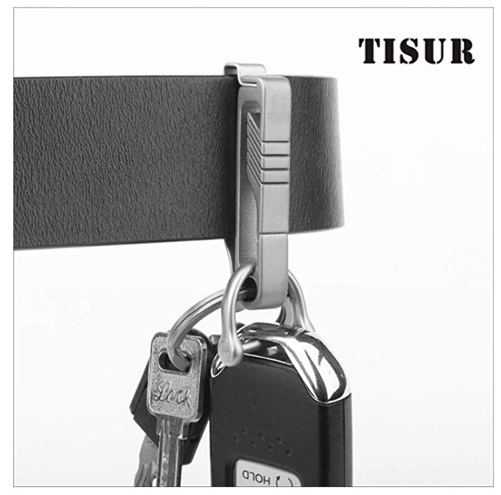 Titanium Quick Release Keychain Holder with D Ring - Heavy Duty Belt Key Organizer for Police, Security & Outdoor Enthusiasts | Perfect for Work, Hiking & Everyday Carry (BK1)