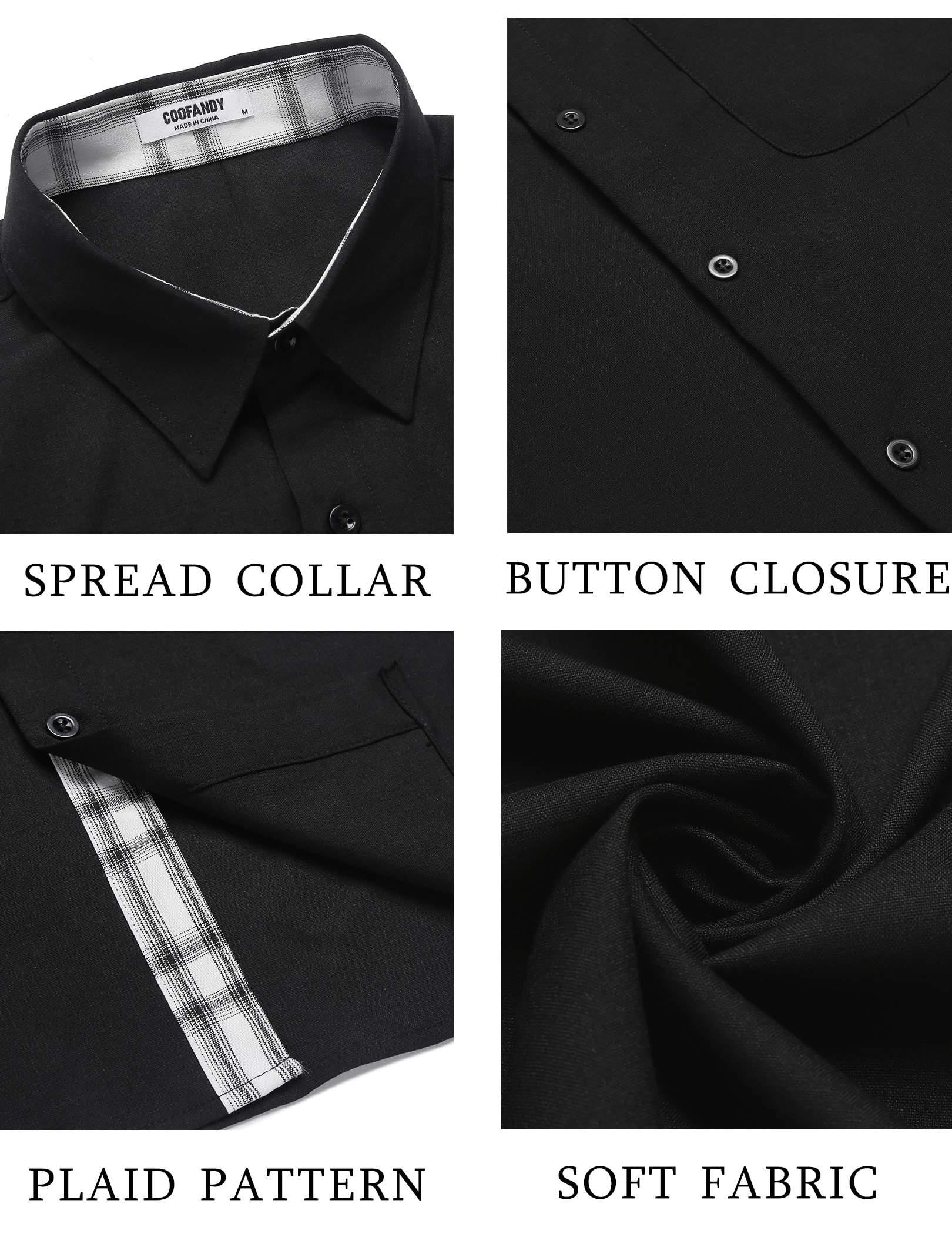 COOFANDY Men's Short Sleeve Button Down Shirts for Summer & Beach