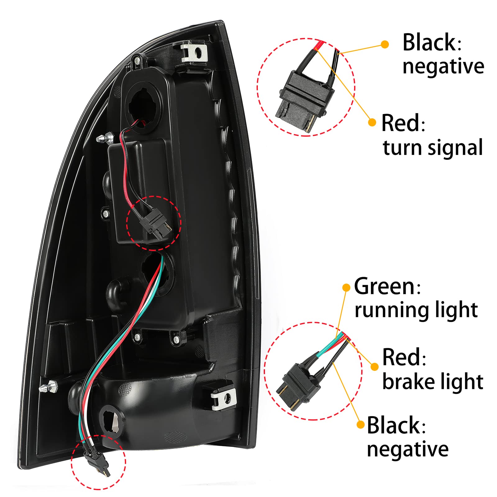 Kojem LED Tail Lights for 2005-2015 Toyota Tacoma - C-Shape LED Tube Bar Rear Lamps Pair with Black Housing & Smoke Lens - Upgrade Your Truck's Style & Visibility for Night Driving & Off-Road Adventures
