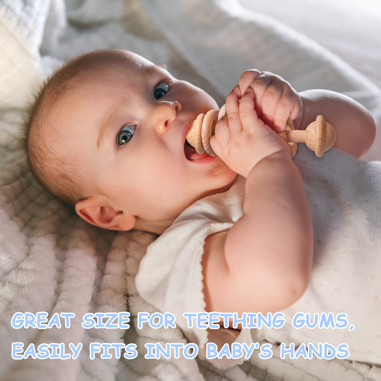 Baby Shower Gift Set for Boys - Newborn Essentials with Elephant Lovey Security Blanket, Wooden Rattle Toy, Funny Bibs & Socks, Greeting Card | Perfect Baby Registry Gifts & Welcome Home Present