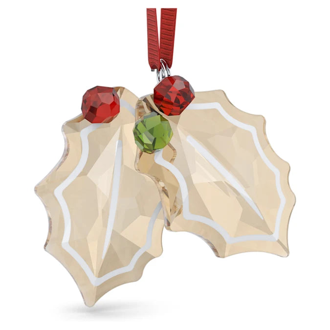 Festive Gingerbread Holly Leaf Ornament - Christmas Tree Decor for Holiday Cheer & Home Decoration - Perfect for Xmas Parties, Gifts & Winter Celebrations