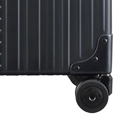 ALEON 26 Inch Aluminum Hardside Checked Luggage - Lightweight Durable Suitcase for Air Travel, Business Trips & Vacation (Black)