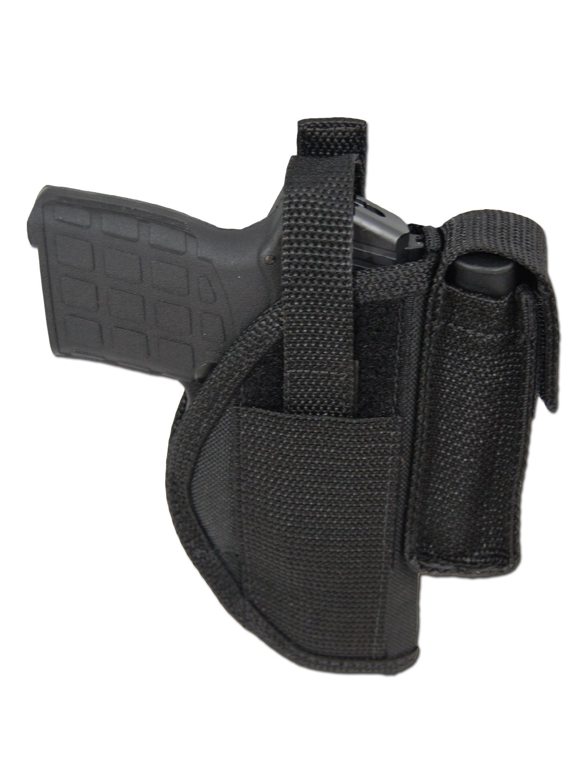 Barsony Concealed Carry Belt Loop Holster with Magazine Pouch - Fits .380, Ultra Compact 9mm, 40 & 45 Pistols - Perfect for Everyday Carry, Range Training & Outdoor Activities