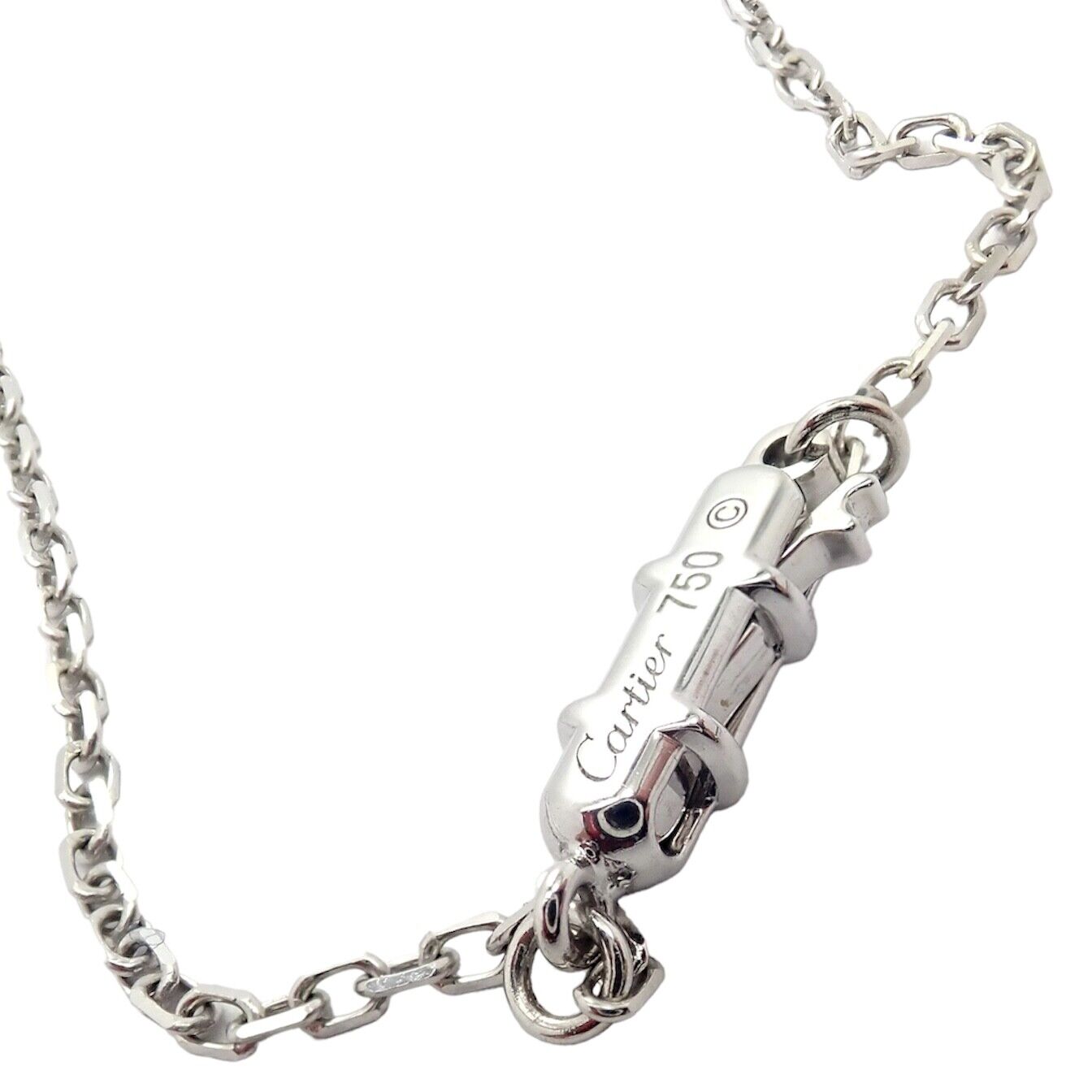 Authentic Cartier 18K White Gold Diamond Love 8 Station 36