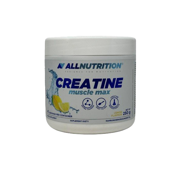 Creatine Monohydrate Powder - Lemon Flavor 250g for Muscle Growth, Strength & Recovery | Pre & Post Workout Supplement for Athletes & Bodybuilders