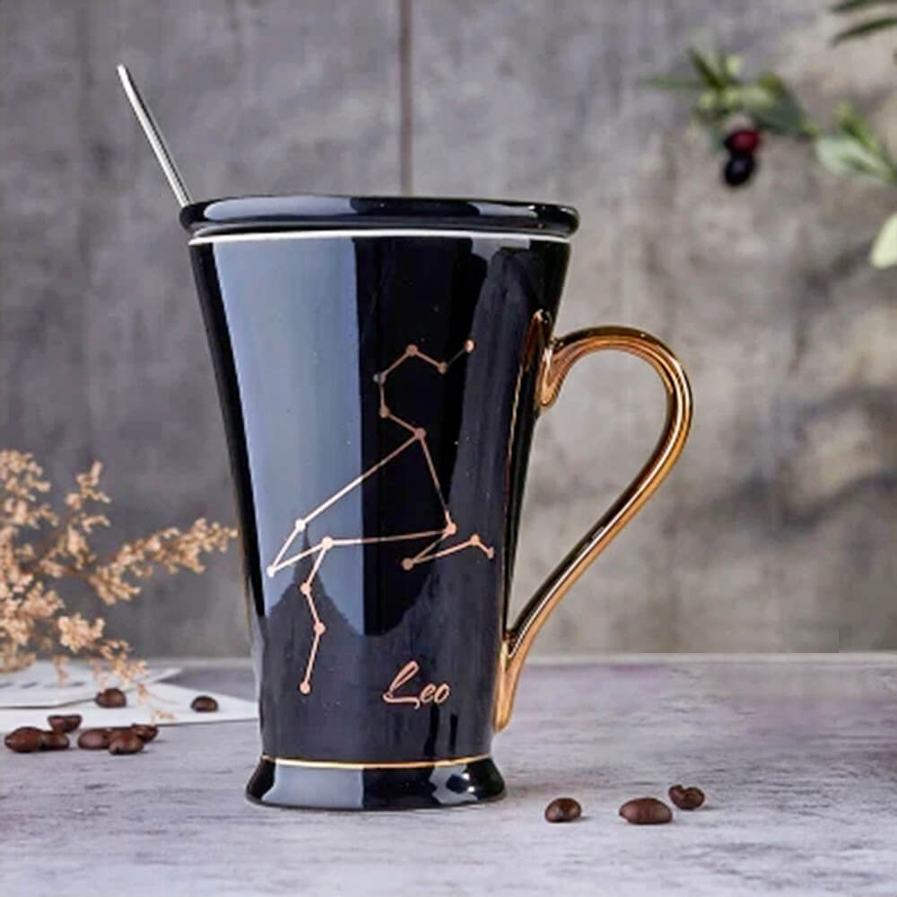 12-Piece Lucky Zodiac Mug Set - Chinese Horoscope Coffee Cups with Animal Signs - Perfect for Tea, Coffee & Hot Chocolate Gifts for Birthday, Office & Home Use