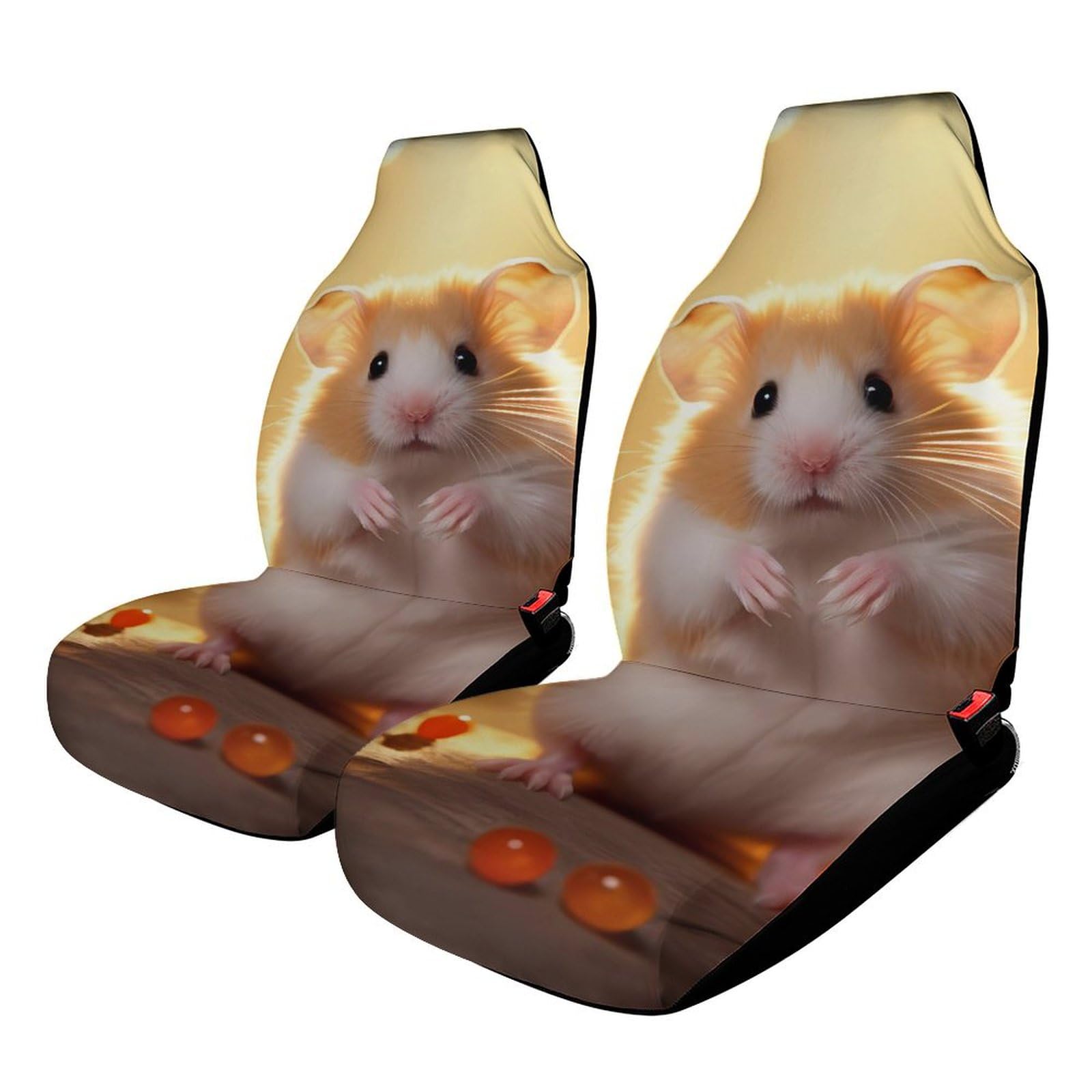 Universal Cute Hamster Car Seat Covers - 2PCS Protective Car Interior Accessories for Pets & Kids | Perfect for Road Trips, Daily Commutes & Pet Lovers