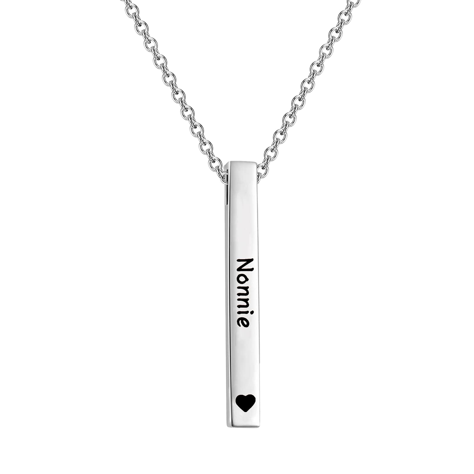 ENSIANTH GiGi Necklace - Personalized Grandma Jewelry, Mother's Day Gift for Nana Mimi - Sterling Silver Letter Pendant Necklace for Women - Perfect for Family Reunions & Special Occasions