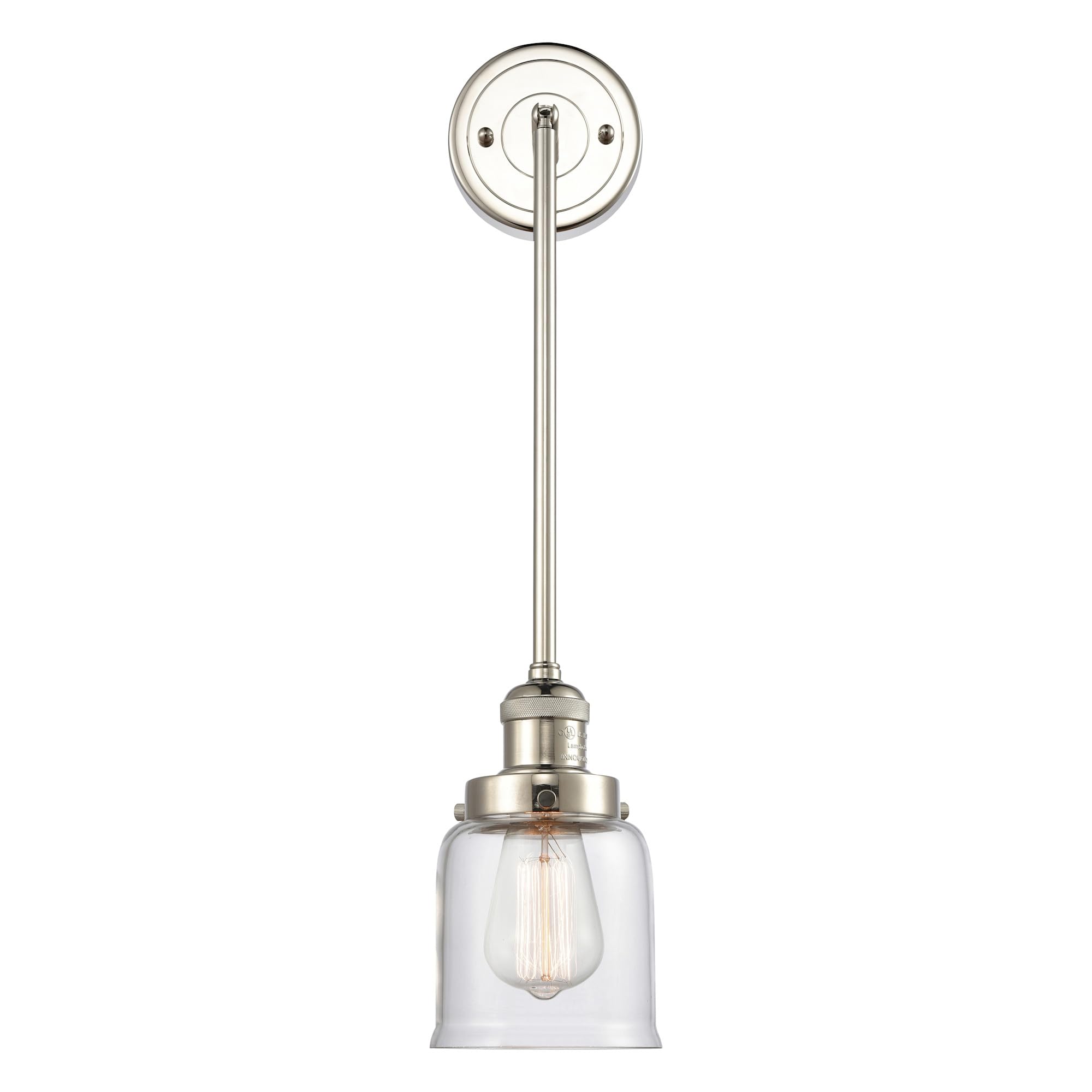 Innovations 201S-BK-G51 Matte Black Mini Pendant Light Fixture - Modern Single Bulb Hanging Light for Kitchen Island, Dining Room & Bedroom