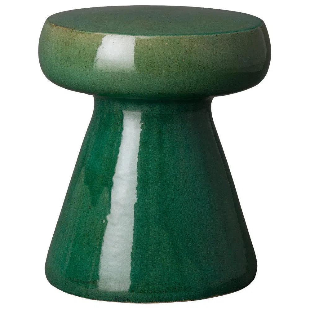 18 Inch Mushroom Shaped Ceramic Garden Stool for Outdoor Patio, Lawn, and Garden Decor - Perfect for Seating, Plant Stand, or Decorative Accent