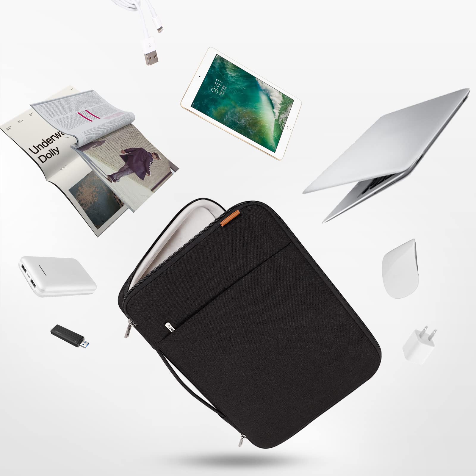 DOMISO 13.3 Inch Laptop Sleeve Case - Water Resistant & Shockproof Protective Cover for 13.3