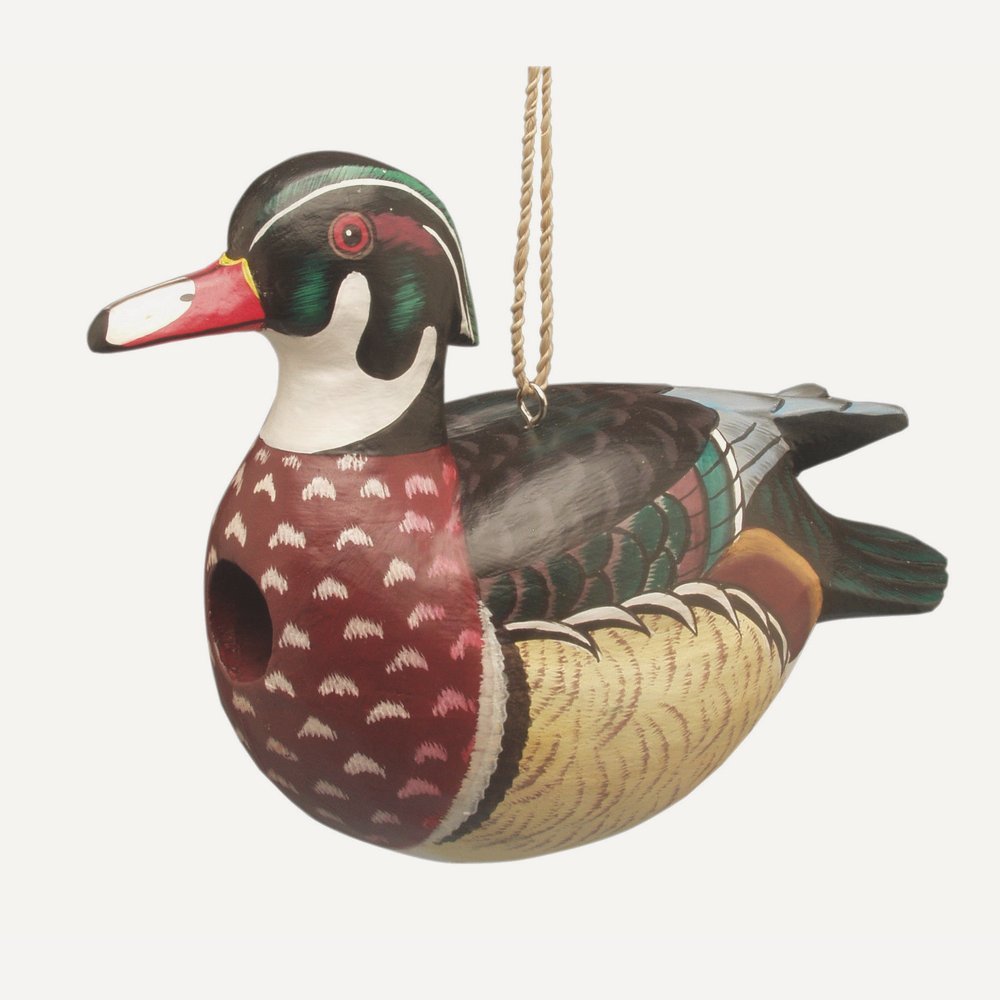 Songbird Essentials SE3880056 Wood Duck Birdhouse (Set of 1) - Handcrafted Cedar Bird House for Outdoor Garden, Backyard, and Nature Conservation