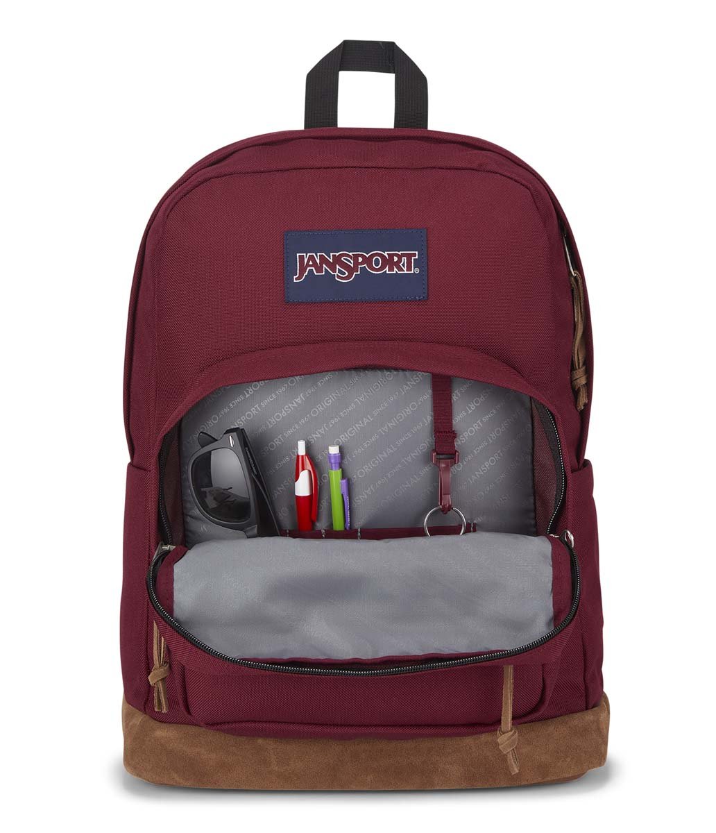 JanSport Right Pack Backpack - Durable School & Travel Backpack for Students & Professionals, Russett Red - Perfect for College, Commuting & Outdoor Adventures