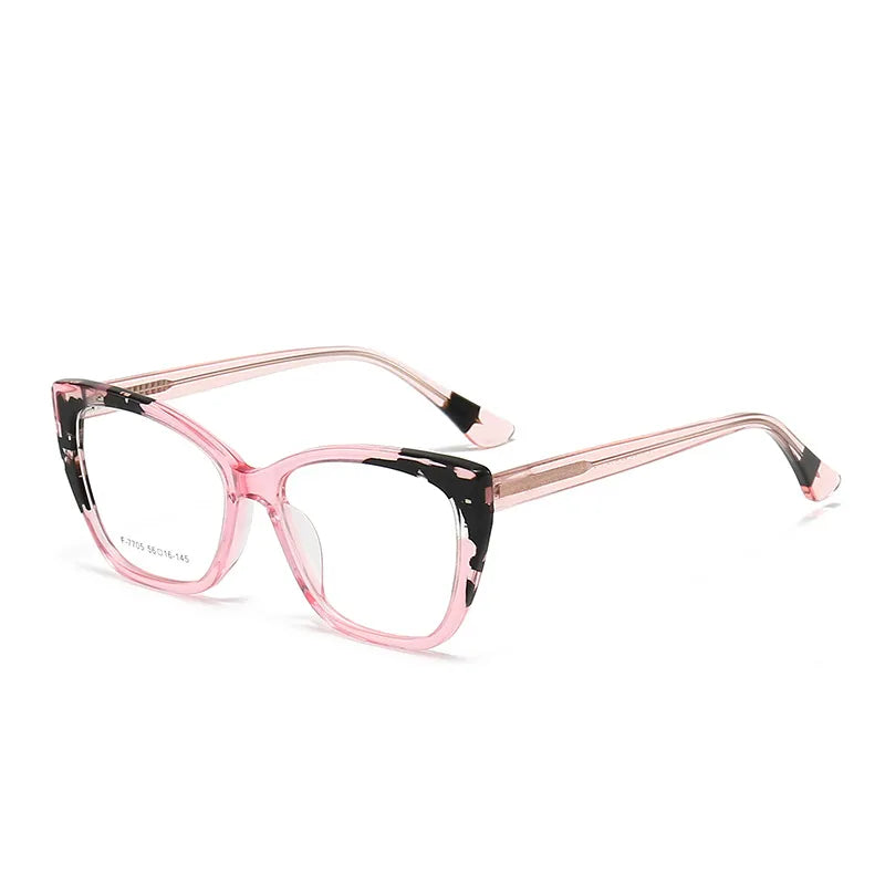 CCspace Unisex Full Rim Large Square Acetate Eyeglasses Frame 56940 - Stylish & Durable for Work, Reading & Everyday Wear