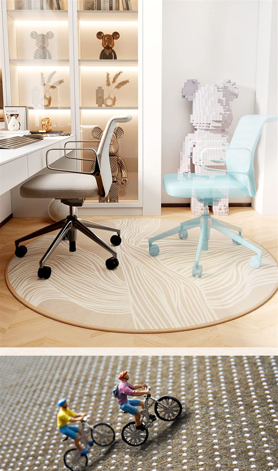 Round Office Chair Mat for Hardwood Floors - 24