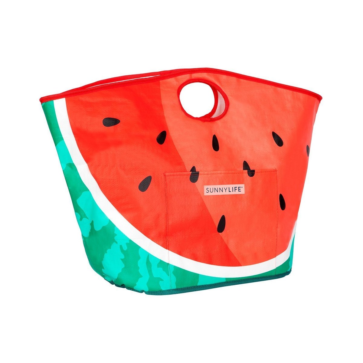Watermelon Print Large Beach Tote Bag - Stylish Carryall for Women, Waterproof & Spacious - Perfect for Pool, Beach, Travel & Shopping