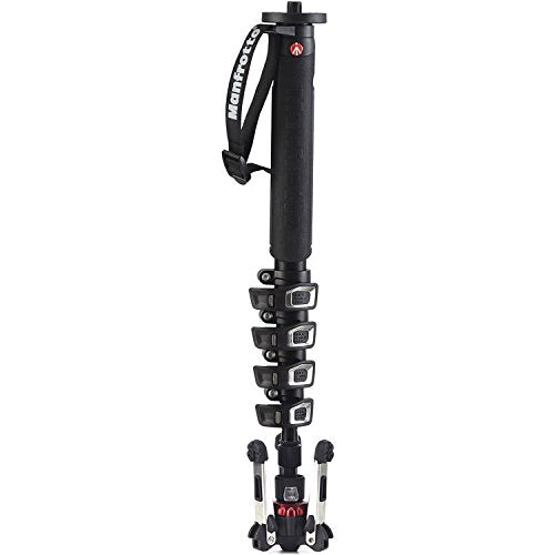 Manfrotto Xpro Section Aluminum Video Monopod - Lightweight & Adjustable for Travel, Sports & Event Photography | Professional Camera Support for DSLR & Mirrorless Cameras