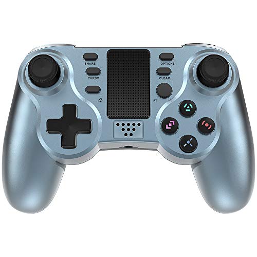 PowerLead Wireless PS4 Controller - Dual Vibration Gamepad with Six-Axis Motion & Touch Pad for Playstation 4/PS3 | Colorful LED Backlit | Perfect for Gaming, Streaming & Multiplayer Battles