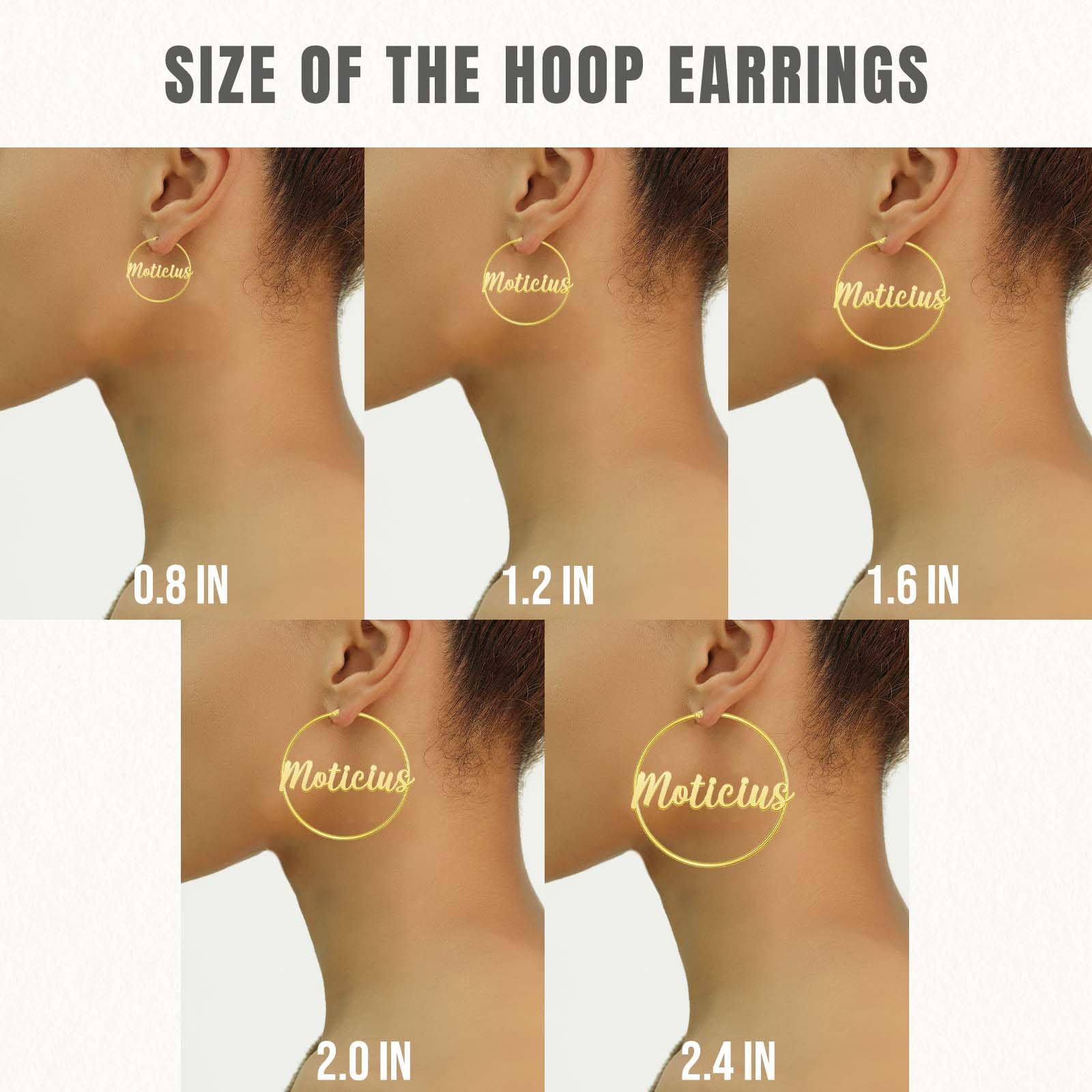 Custom Personalized Hoop Earrings for Women - Hypoallergenic Name Engraved Sensitive Earrings | Large Gold/Silver Hoops | Perfect Birthday, Christmas Gift for Her | Date Night, Wedding, Office Wear Jewelry