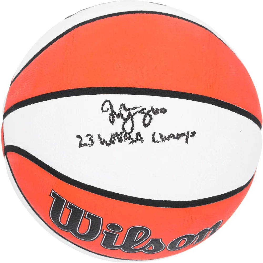 Jackie Young Signed WNBA Basketball - Authentic Las Vegas Aces Autograph with COA - Perfect for Collectors, Sports Fans & Memorabilia Display