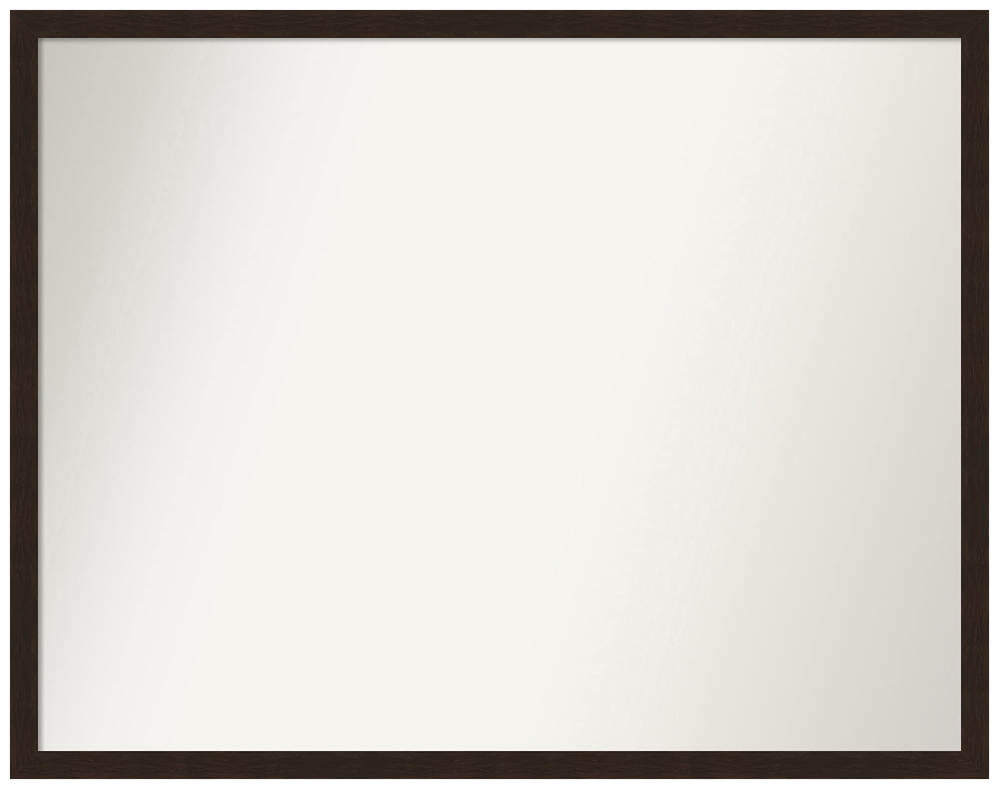 Amanti Art Non-Beveled Custom Wall Mirror 22x28 Inches - Carlisle Espresso Narrow Frame - Bathroom, Living Room, Bedroom Decor - Various Custom Sizes Available - Brown Wooden Mirror