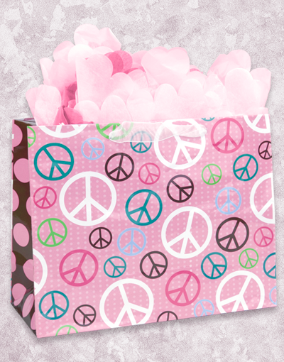 Premium Cocoa Peace Gift Bags - Elegant Party Favors for Weddings, Baby Showers & Corporate Events