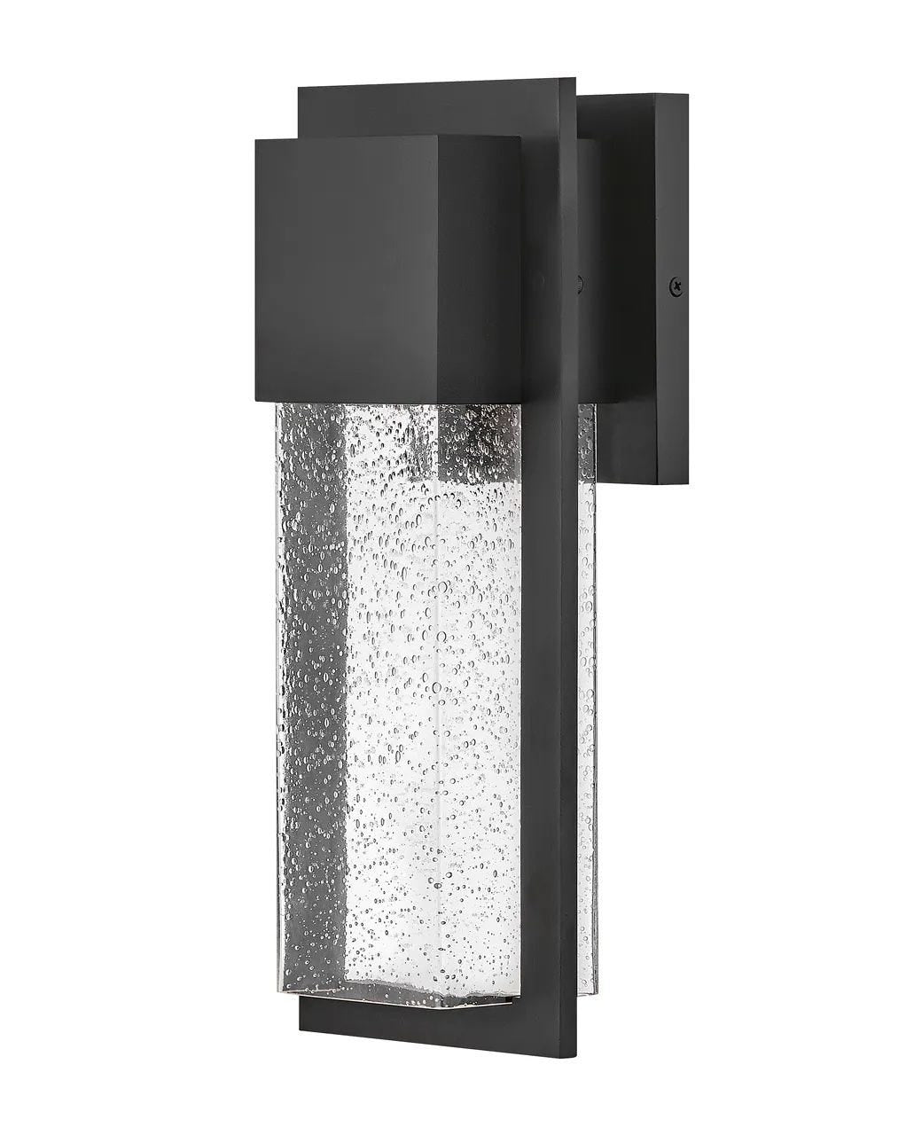 82010BK LL Alex 1lt Outdoor Lantern - Small Black Hanging Light for Patio, Garden, Porch & Backyard Decor