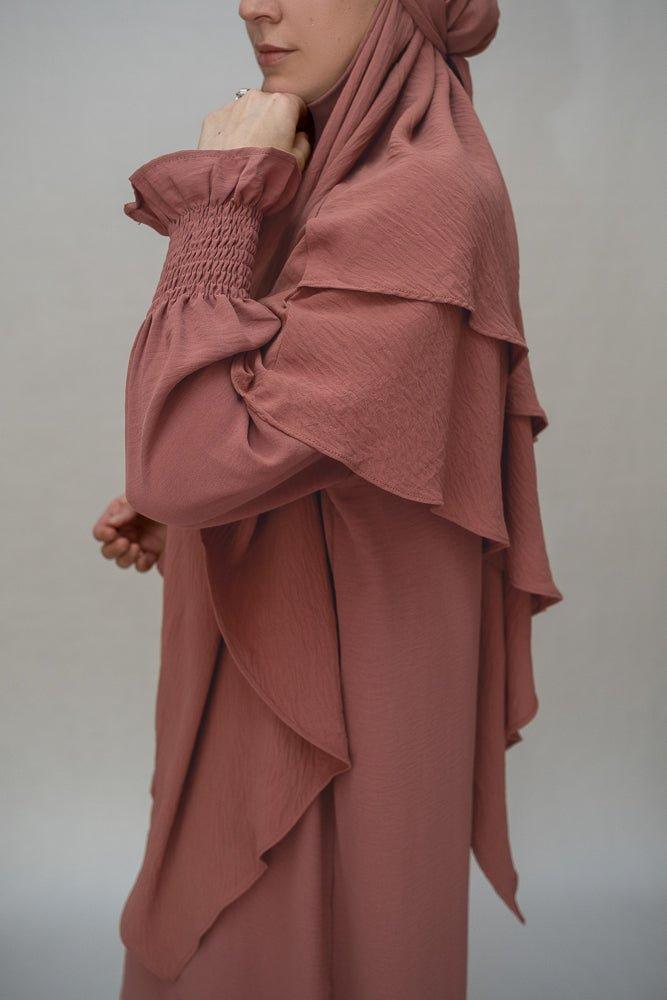 Elegant Dusty Pink Wrinkle-Free A-Line Maxi Dress with Pockets | Perfect for Summer Weddings, Beach Vacations & Casual Outings