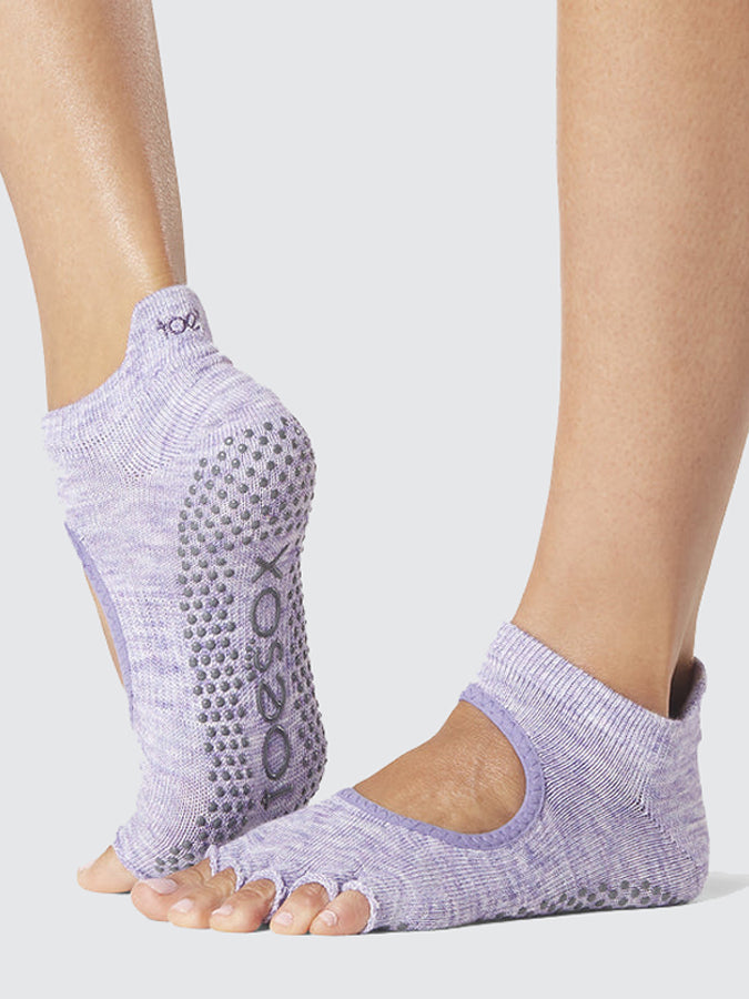ToeSox Half Toe Bellarina Women's Non-Slip Yoga Grip Socks for Barre, Pilates & Dance - Breathable Workout Socks with Arch Support