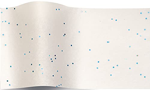 Blue Glitter on WHITE