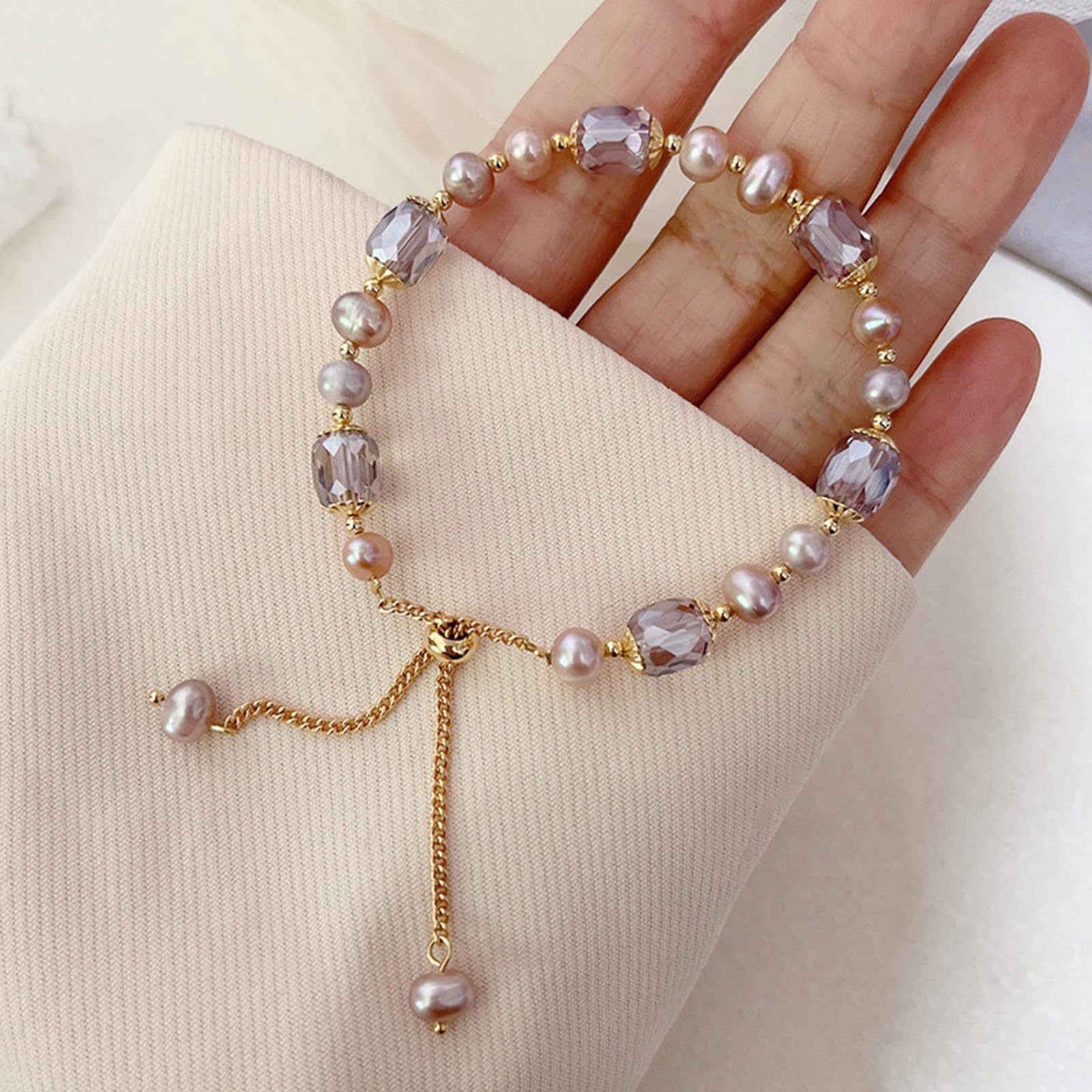 18K Gold Handmade Blessing Jade Bracelet for Women - Adjustable Chinese Beaded Bracelet, Elegant Gold Jewelry Gift for Birthday, Valentine's Day, Christmas & New Year - Perfect for Daily Wear, Special Occasions & Spiritual Protection