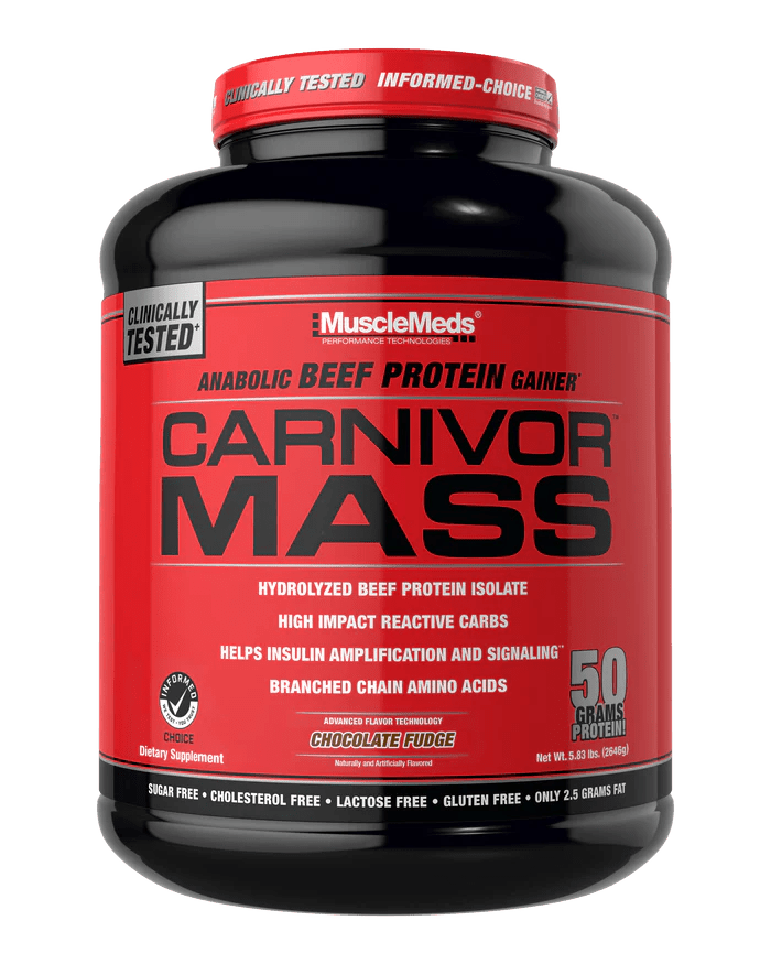 MuscleMass CARNIVOR MASS Weight Gainer Protein Powder - High Calorie Mass Builder for Muscle Growth & Recovery - Perfect for Bodybuilding, Fitness & Post-Workout Nutrition